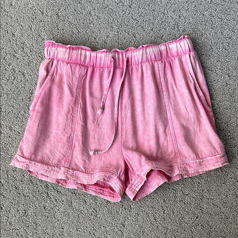 Fate Pink Tie-Dyed Loungewear Shorts Barbiecore Casual Bottoms Women’s Small